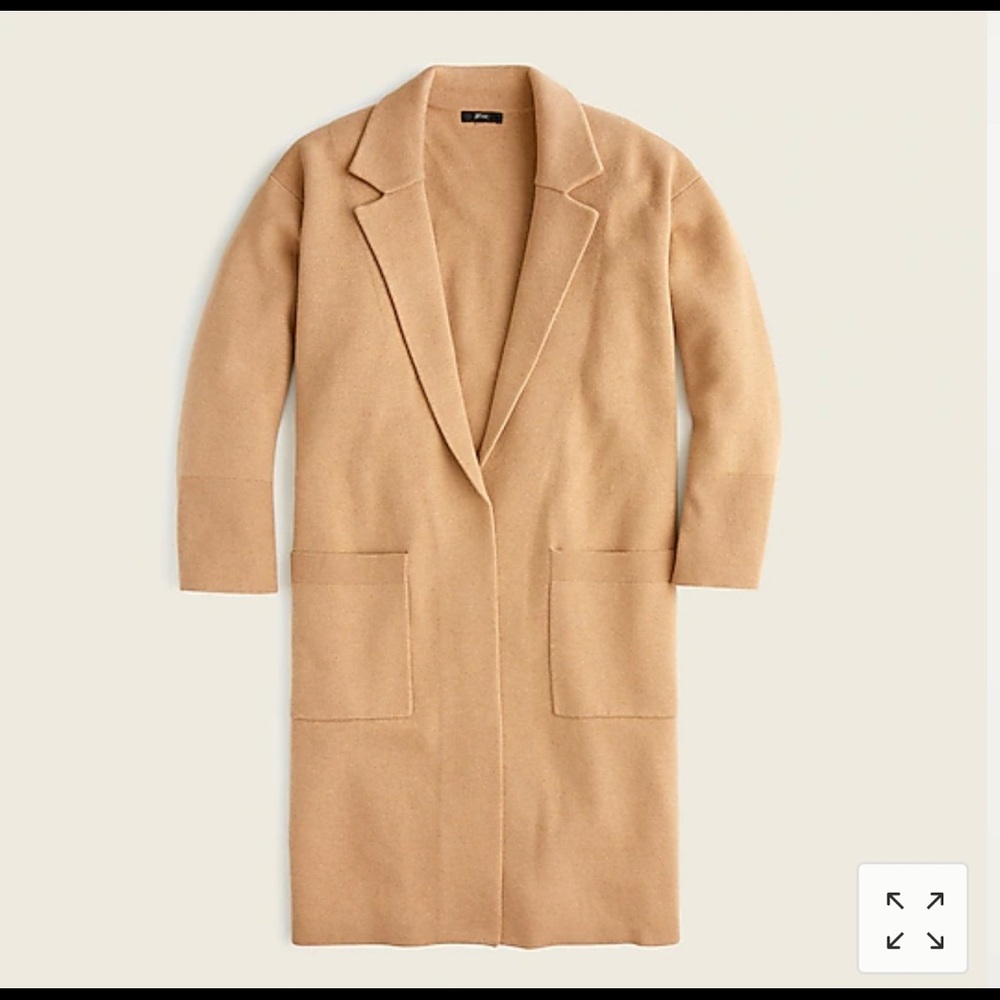 JCREW Ella open front long sweater blazer XS